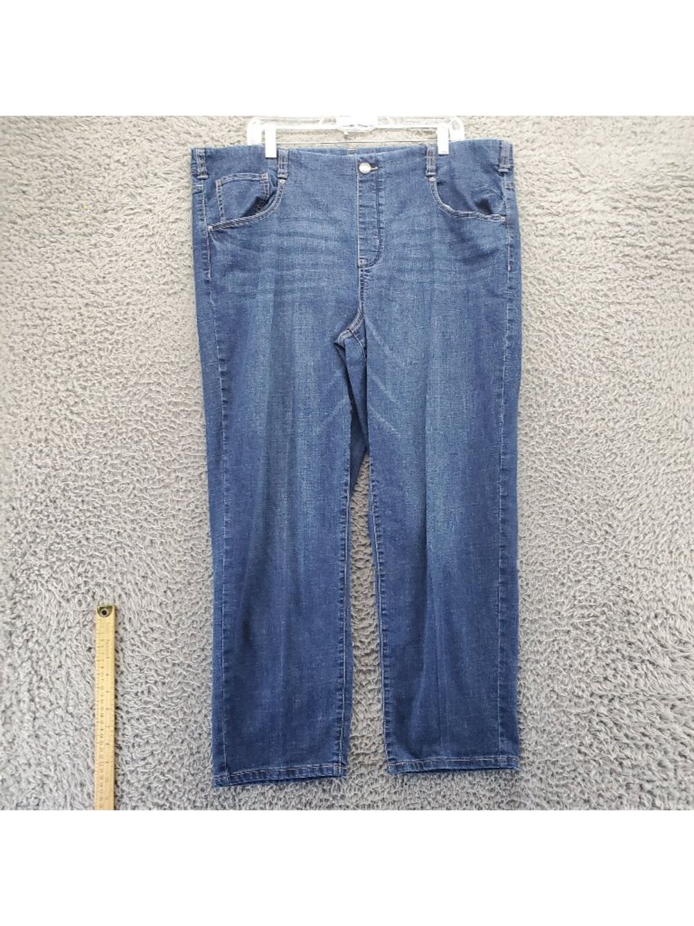 Time And Tru Jeans Womens XXL 20 Blue Straight Stretch Denim Pull On